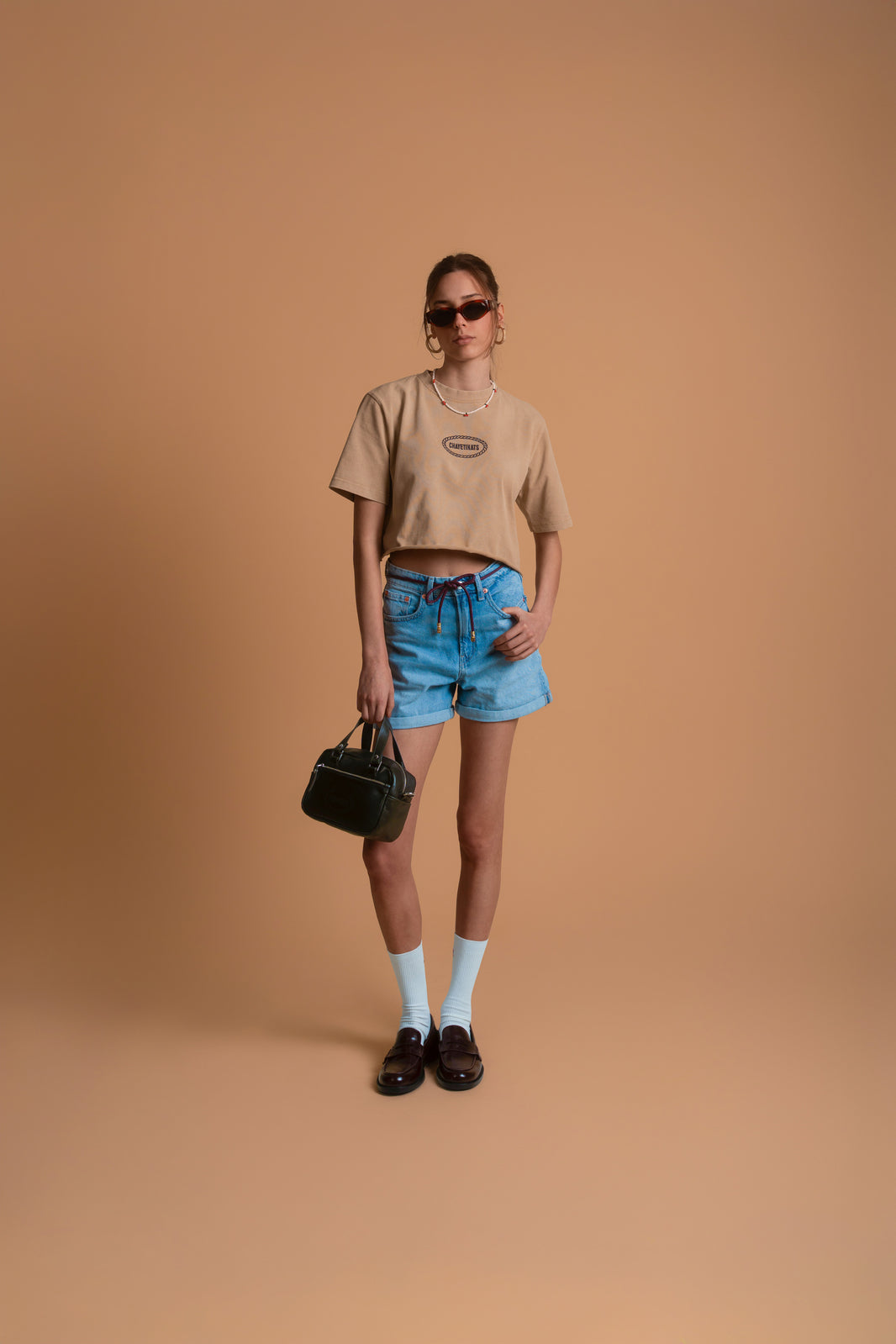 DESERT WASHED CROPPED TEE
